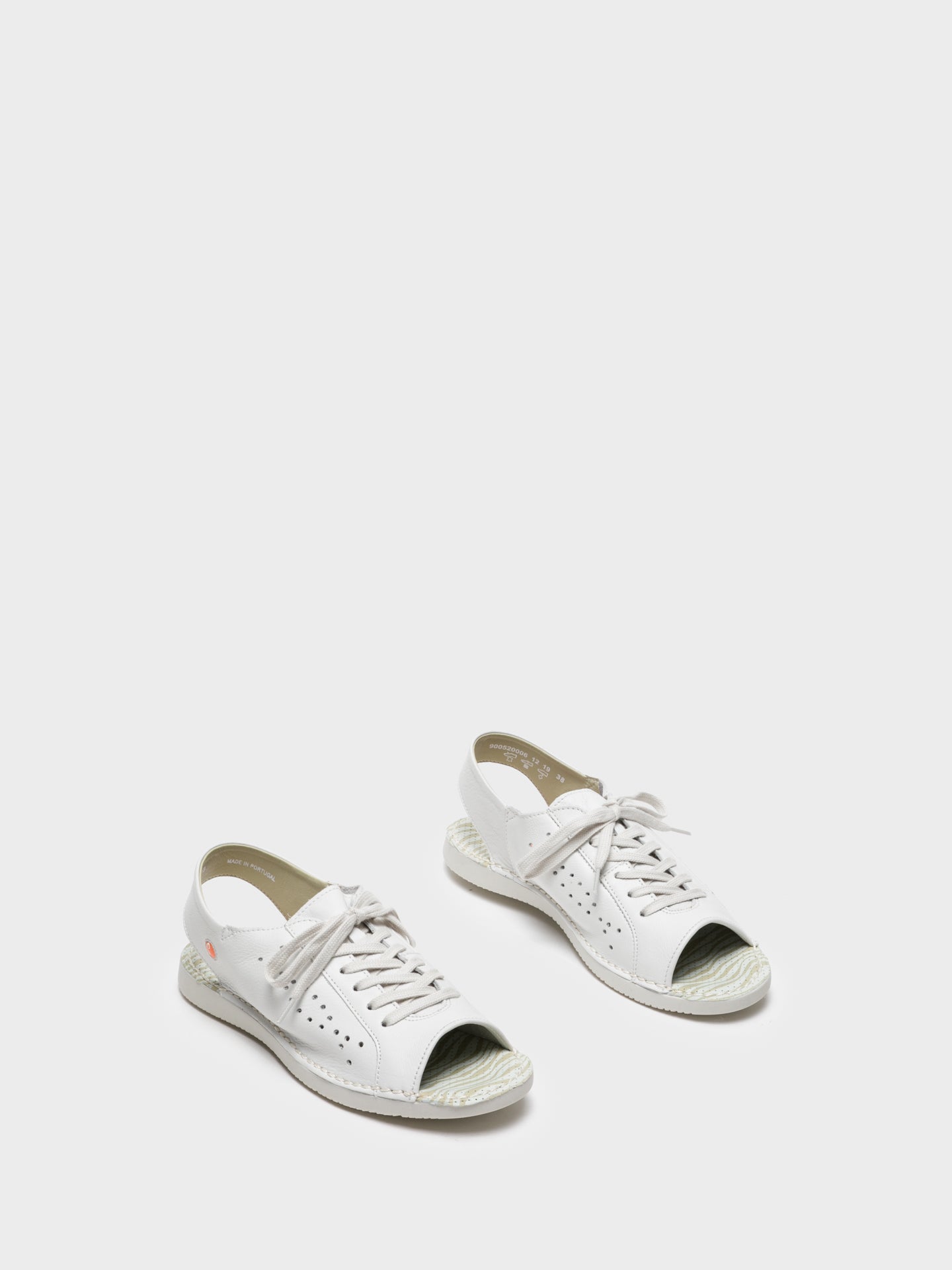 Softinos White Flat Sandals